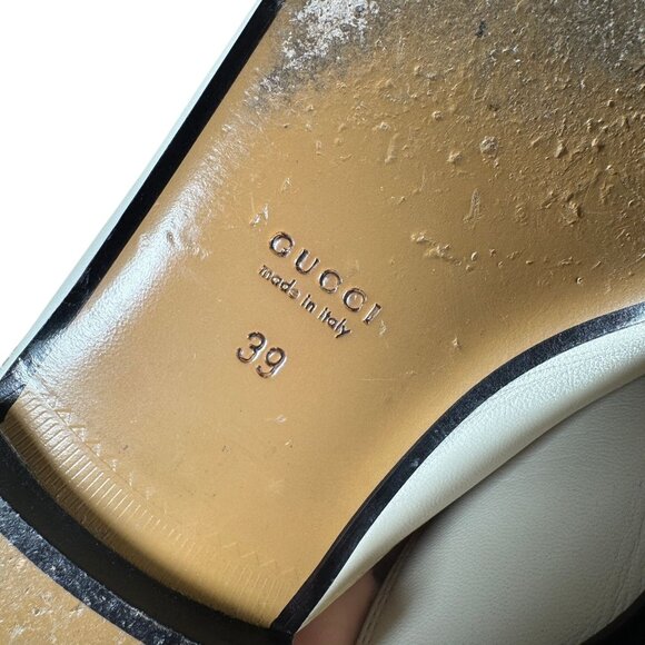 Gucci Princetown Horsebit Loafer Ivory Leather Slip-On Flat EU 39 US 9 - Picture 12 of 12